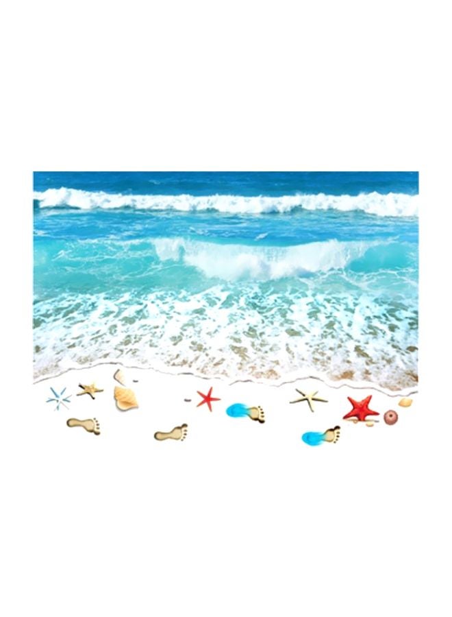 Qiangtie Self-Adhesive Sea View Wall Sticker Blue/Red/White 70x50cm - Image 1