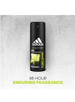 Adidas Pure Game Deodorant Body Spray Multicolour 150ml  - Image 3