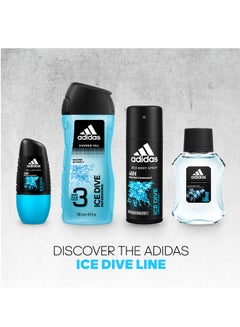 Adidas Ice Dive 3In1 Body, Hair And Face Shower Gel Marine Extract 400ml  - Image 5