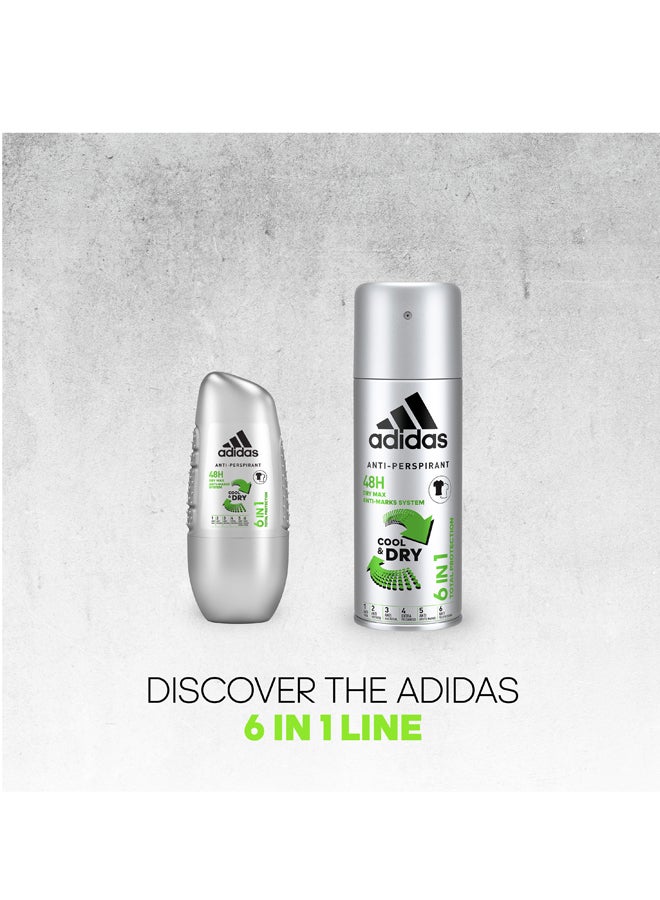 Adidas - 6 In 1 Anti-Perspirant Spray Multicolour 150ml - Image 1