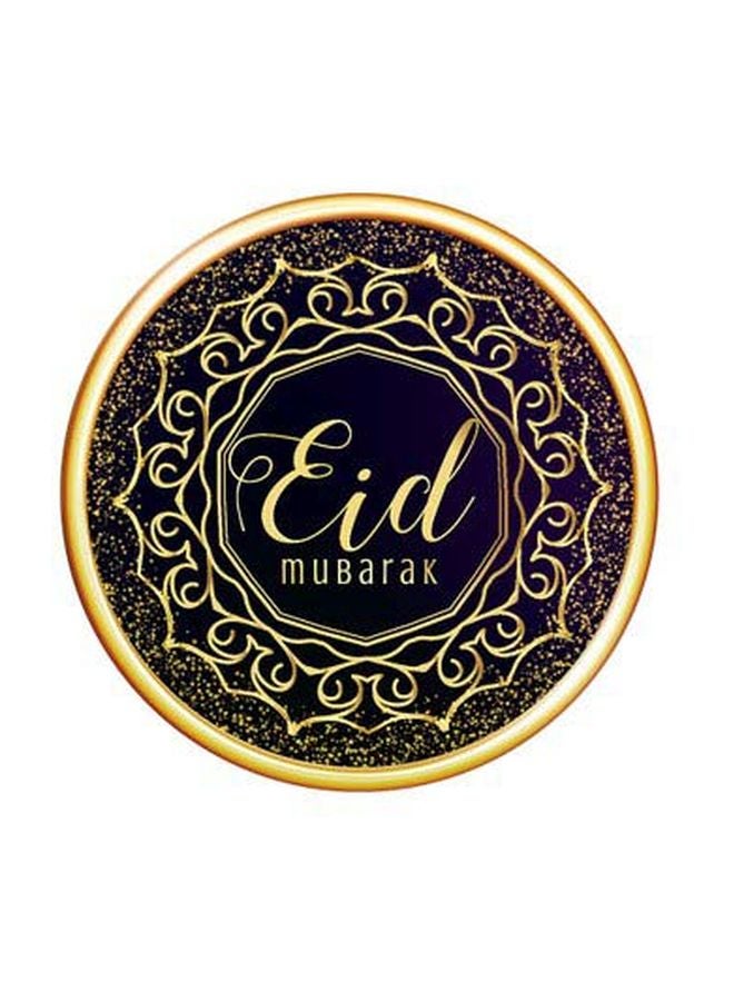 Qiangtie Eid Mubarak Sticker Blue/Gold 30x30cm