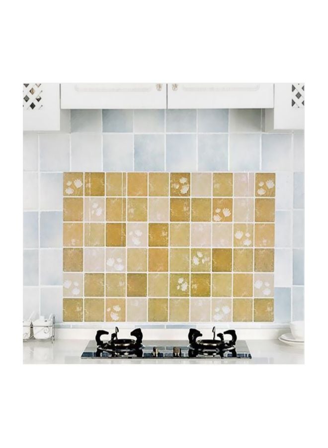 Qiangtie Waterproof Self-Adhesive Kitchen Wall Sticker Beige 60x100cm 