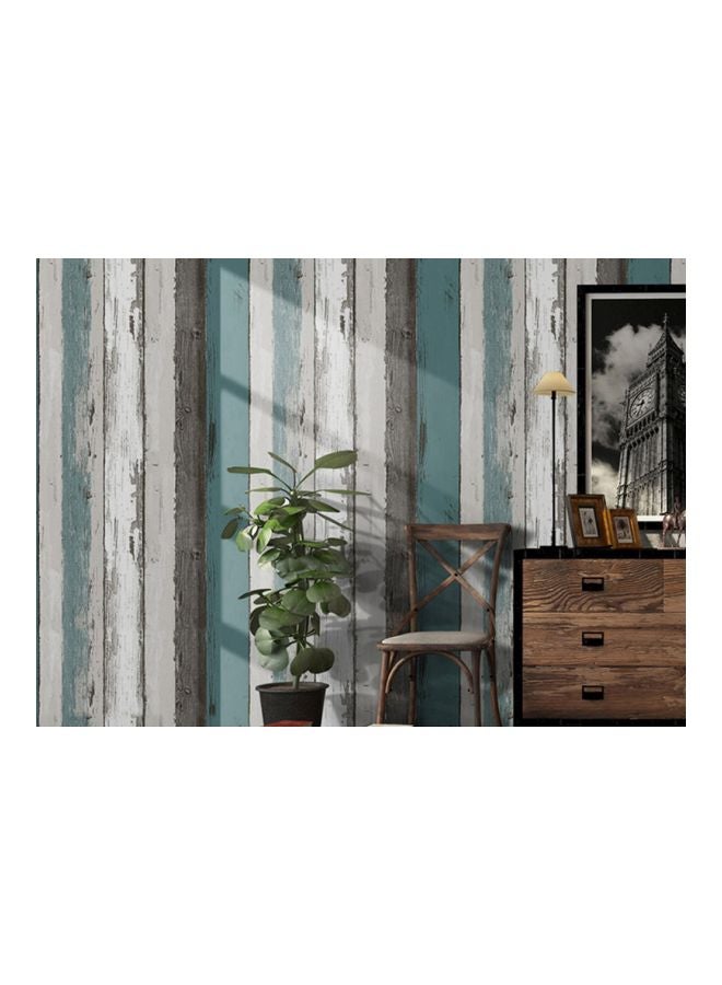 Qiangtie Stripe Patterned Wall Sticker Blue/White/Grey 5x0.6meter