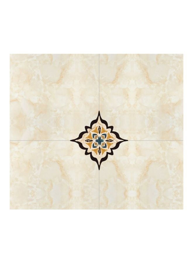 Pack Of 21 Qiangtie Wall Stickers Set Beige/Black 8x8cm 