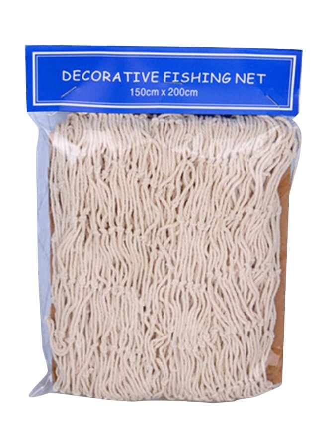 Qiangtie Decorative Fishing Net Beige 200x150centimeter 