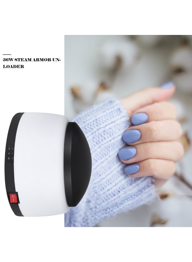 مزيل طلاء الأظافر بالبخار الكهربائي بالأشعة فوق البنفسجية أبيض - Image 3