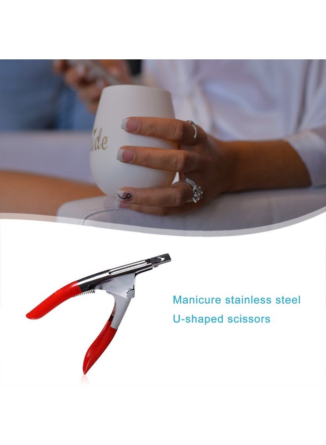 قصافة أظافر على شكل حرف U وردي - Image 2