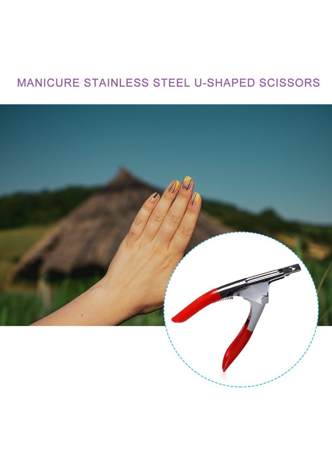 قصافة أظافر على شكل حرف U وردي - Image 3