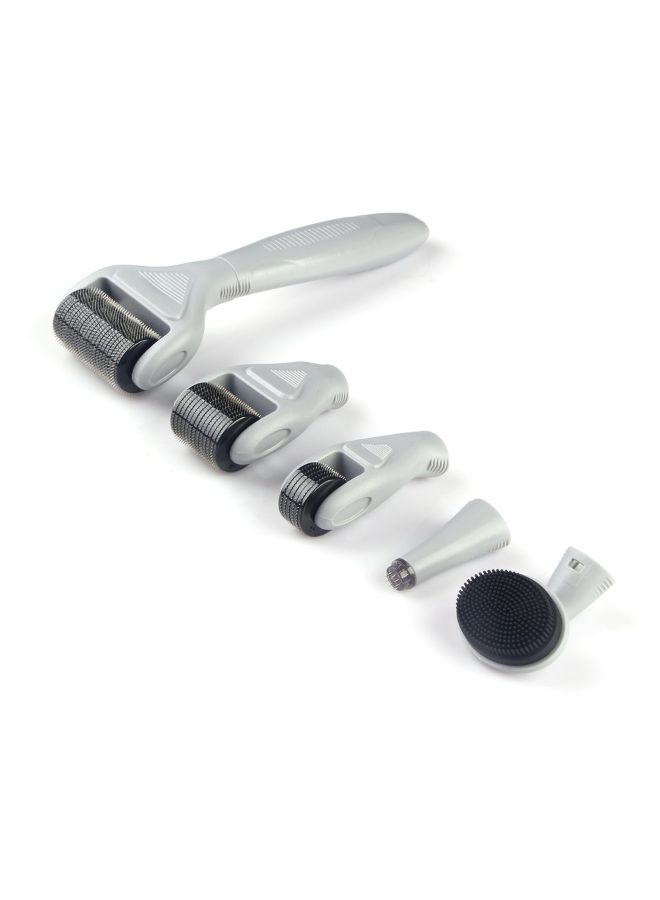 6-In-1 Micro-Needle Facial Roller Set Grey - Image 2