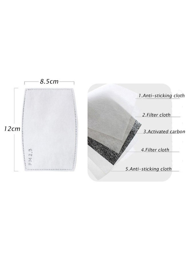 50-Piece PM2.5 Activated Carbon Mask Filter - Image 2