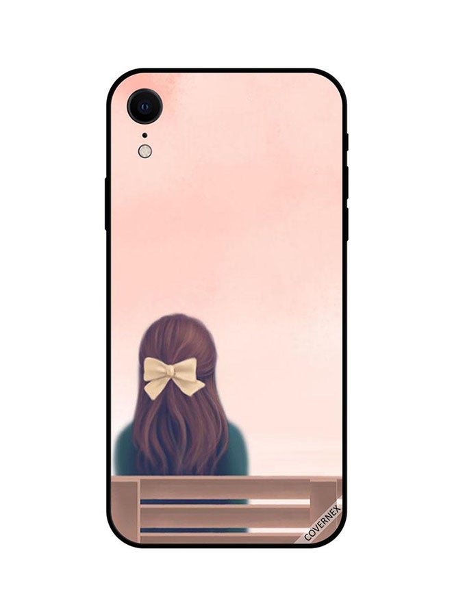 Covernex Apple iPhone XR Protective Case Cover Printed Featuring Lovely Girl Site On Bench DESIGN_0452 - Image 1