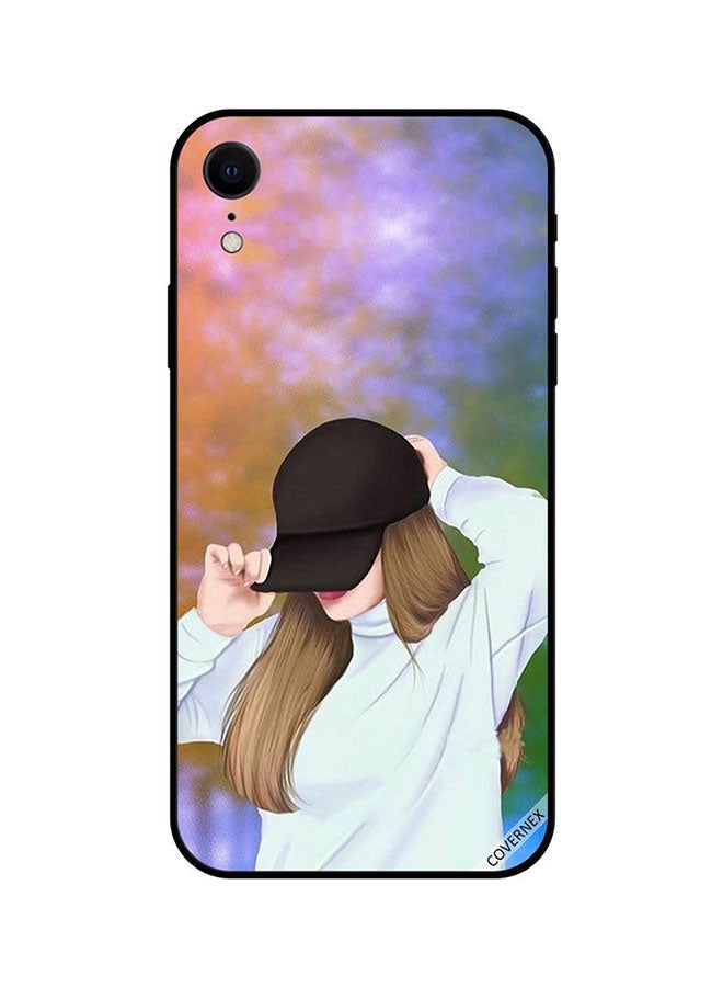 Covernex Apple iPhone XR Protective Case Cover Printed Featuring She's Wearing Black Cap DESIGN_0503 - Image 1