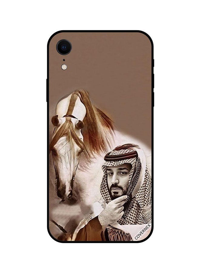 كوفرنيكس غطاء حماية واقٍ لهاتف أبل آيفون XR صورة محمد بن سلمان أمام حصان - Image 1
