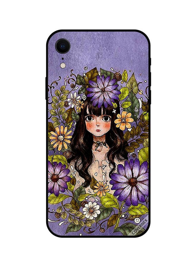 Covernex Apple iPhone XR Protective Case Cover Printed Featuring Girl Around The Flowers DESIGN_0598 - Image 1