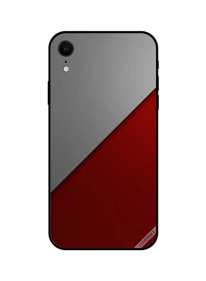 كوفرنيكس غطاء حماية واقٍ لهاتف أبل آيفون XR نمط أحمر & رمادي - Image 1