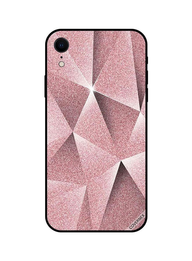 كوفرنيكس غطاء حماية واقٍ لهاتف أبل آيفون XR بطبعة أهرامات بلون خوخي لامع
