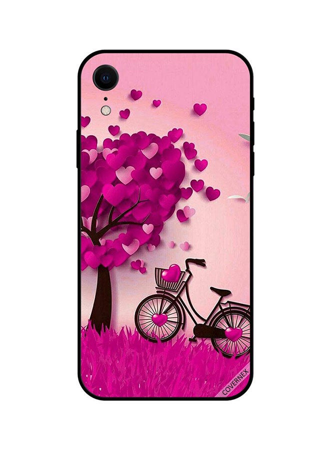 Covernex Protective Case Cover For Apple iPhone XR Pink Hearts Tree & Cycle