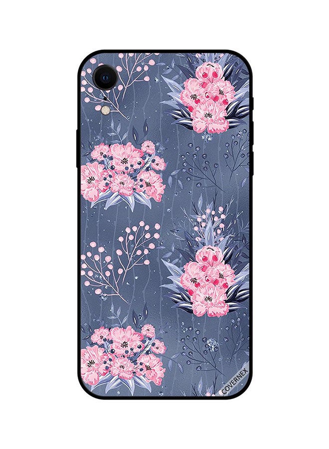 كوفرنيكس غطاء حماية واقٍ لهاتف أبل آيفون XR بينك فلاورز دارك جريه فلورال باترن - Image 1