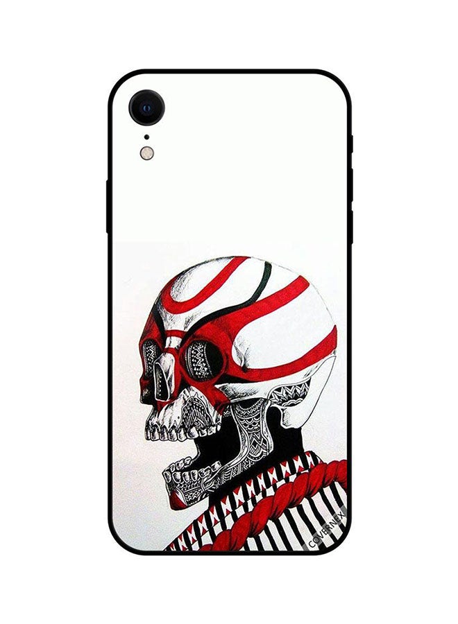 كوفرنيكس غطاء حماية واقٍ لهاتف أبل آيفون XR طبعة جمجمة أحمر & أبيض - Image 1