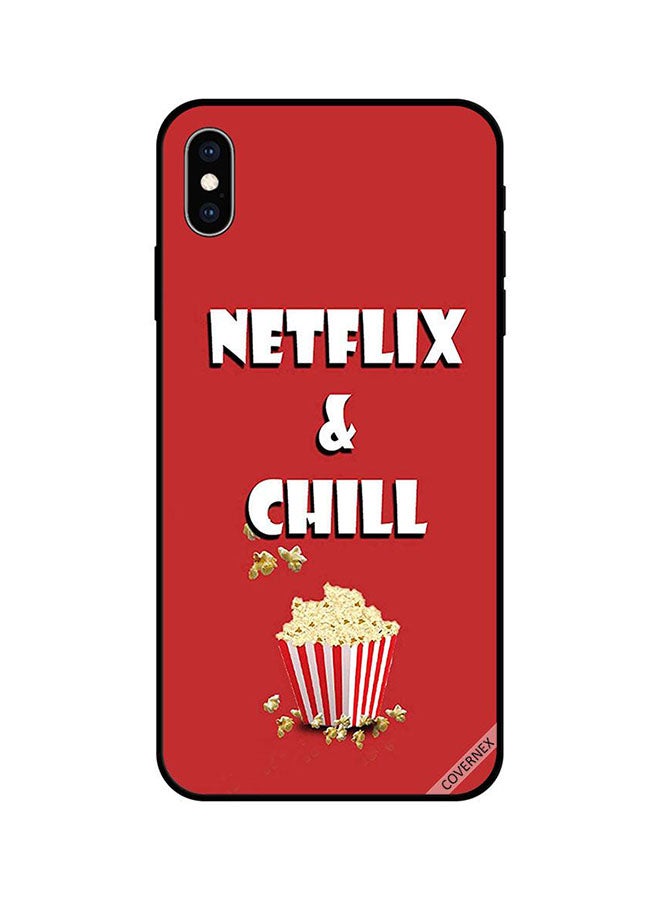 Covernex Apple iPhone XS MAX Protective Case Cover Printed Featuring Netflix & Chill DESIGN_1333 - Image 1
