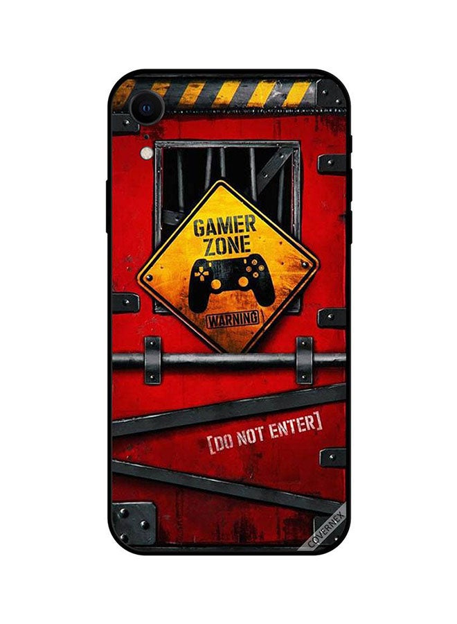 Covernex Apple iPhone XR Protective Case Cover Printed Featuring Gamer Zone Warning DESIGN_1198 - Image 1