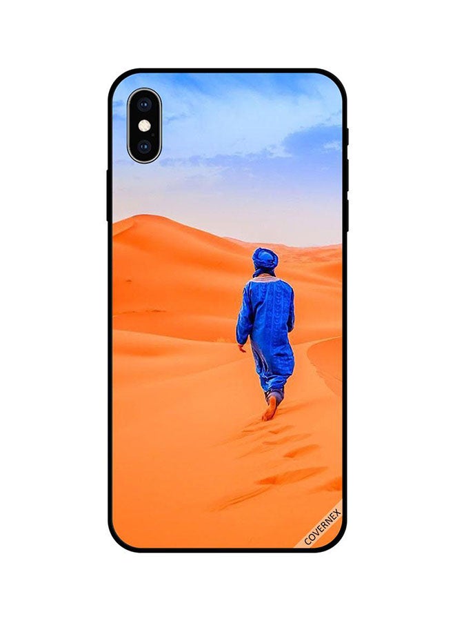 Covernex Apple iPhone XS Protective Case Cover Printed Featuring Blue Dress Boy Walking on Desert Sands DESIGN_0119 - Image 1