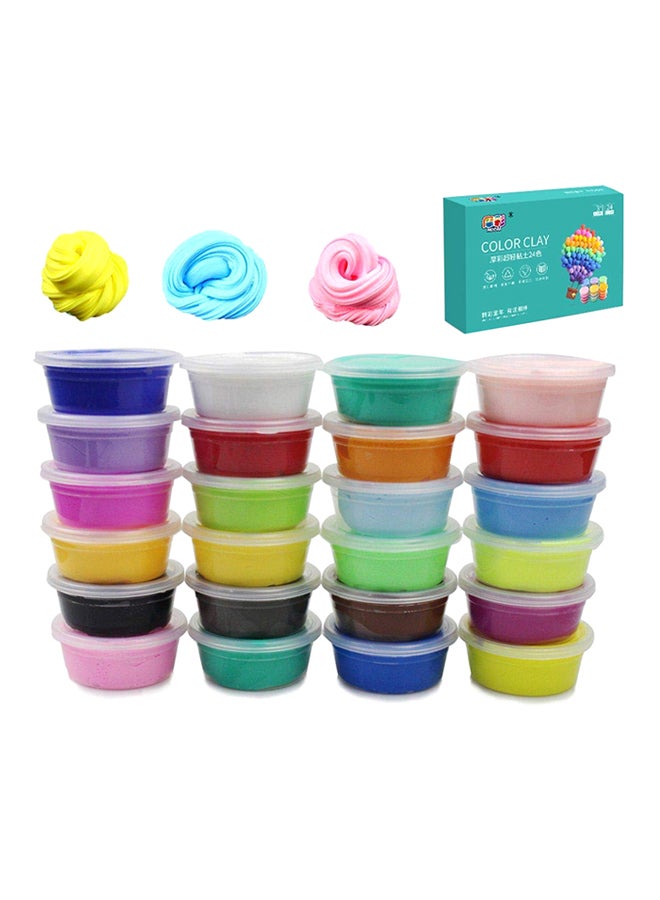24-Piece Fluffy Magic Air Dry Clay Set 4x4cm - Image 2
