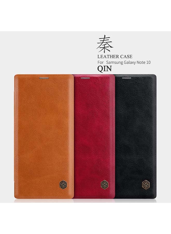 Nillkin Leather Flip CaseCover For Samsung Galaxy Note 10 N970 Brown - Image 3