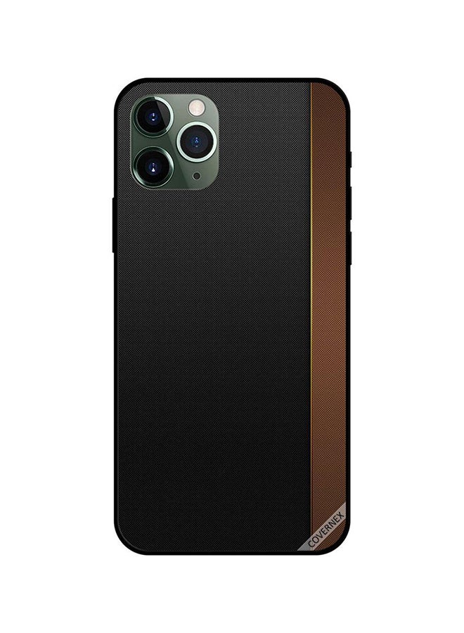 كوفرنيكس غطاء حماية واقٍ لهاتف أبل آيفون 11 برو ماكس نمط جلد بالبني والأسود - Image 1