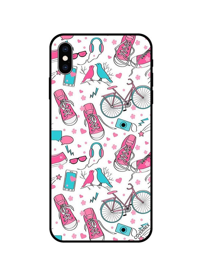 كوفرنيكس غطاء حماية لهاتف آيفون Xs ماكس وردي/ أزرق/ أبيض - Image 1
