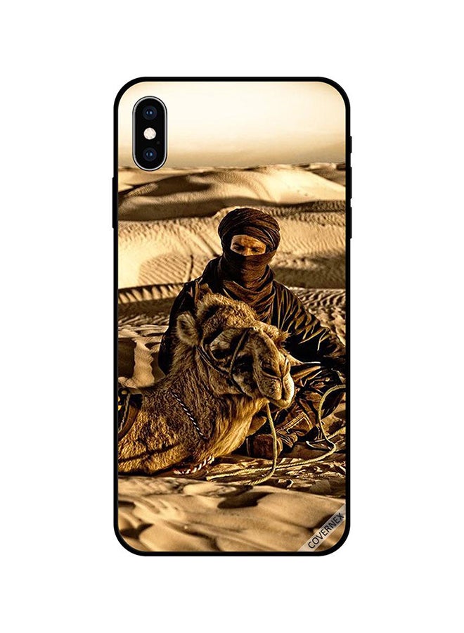 Covernex Apple iPhone XS MAX Protective Case Cover Printed Featuring Man with His Camel in Desert DESIGN_0064 - Image 1