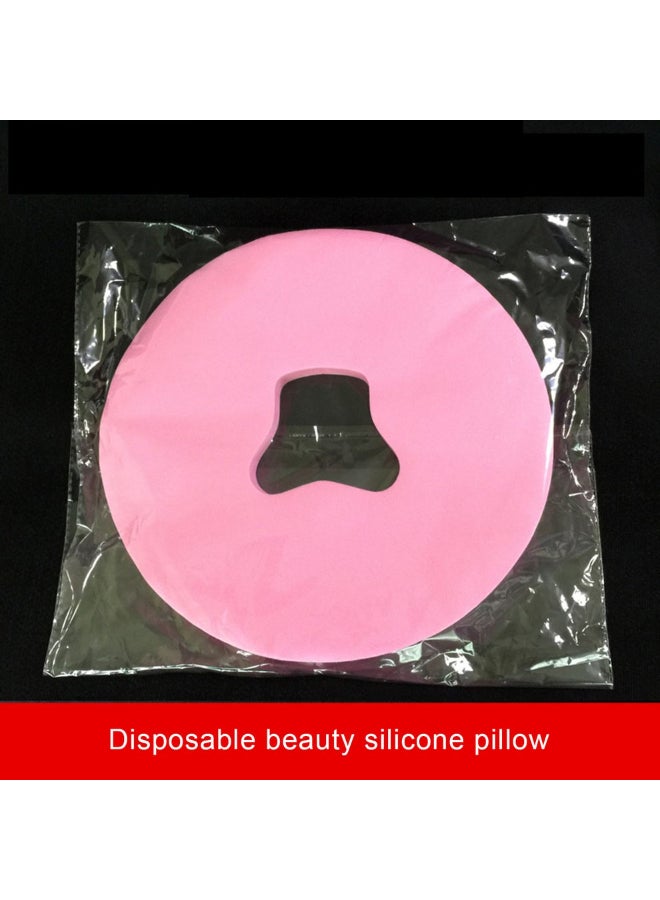 100-Piece Disposable Silicone Pillow Hole Towel Pink - Image 2
