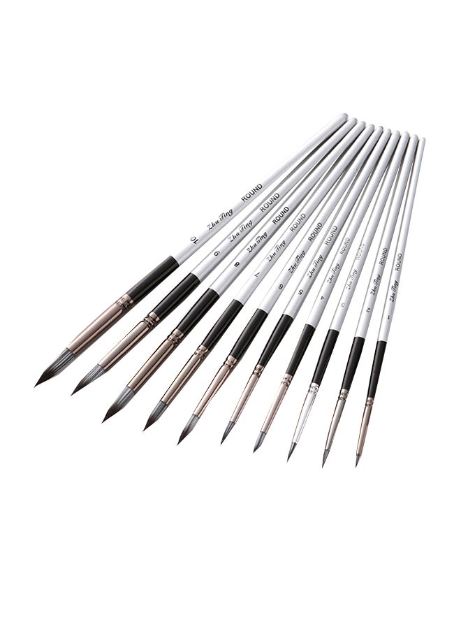 10-Piece Paint Brush Multicolor - Image 1