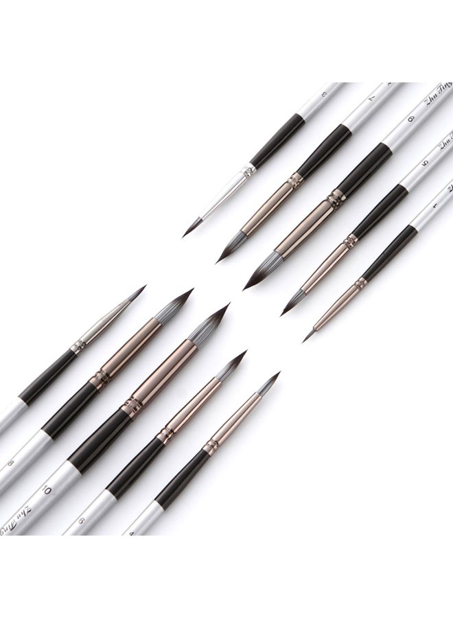 10-Piece Paint Brush Multicolor - Image 2