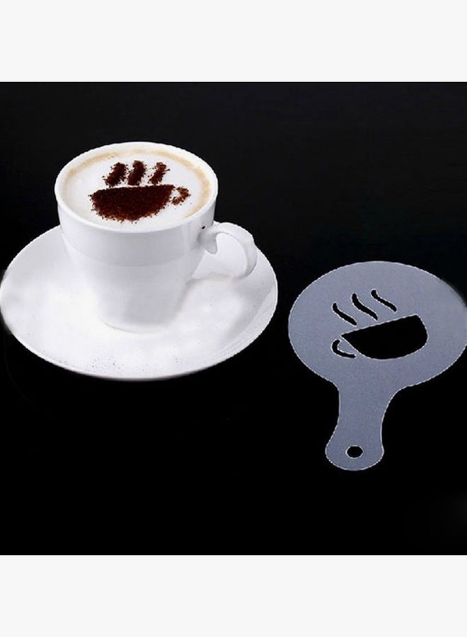 Generic 16-Piece Coffee Art Stencil Set Transparent White  - Image 4