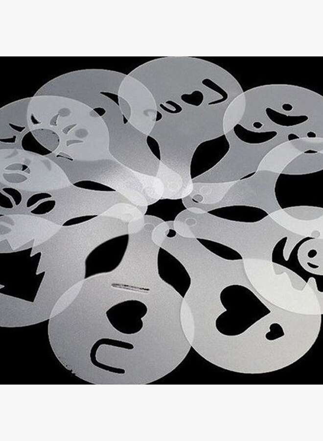 Generic 16-Piece Coffee Art Stencil Set Transparent White  - Image 5