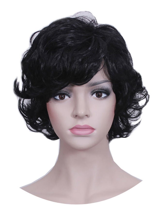 Generic Trendy Delicate Curly Short Hair Wig Black Short  - Image 1