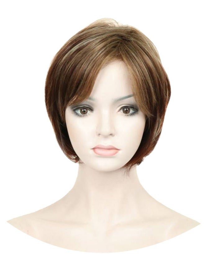 Generic Fashionable Natural Curly Short Hair Wig Brown 8inch  - Image 1