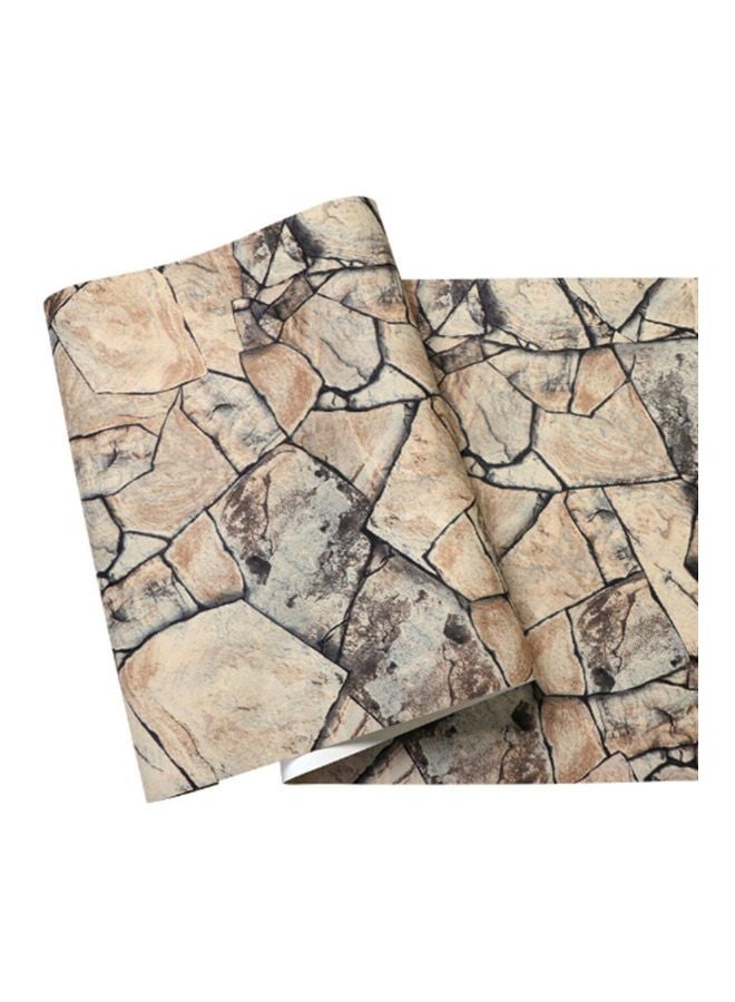 Generic - Qiangtie 3D Marbling Printed Wallpaper Grey/Brown 53x1000cm - Image 1
