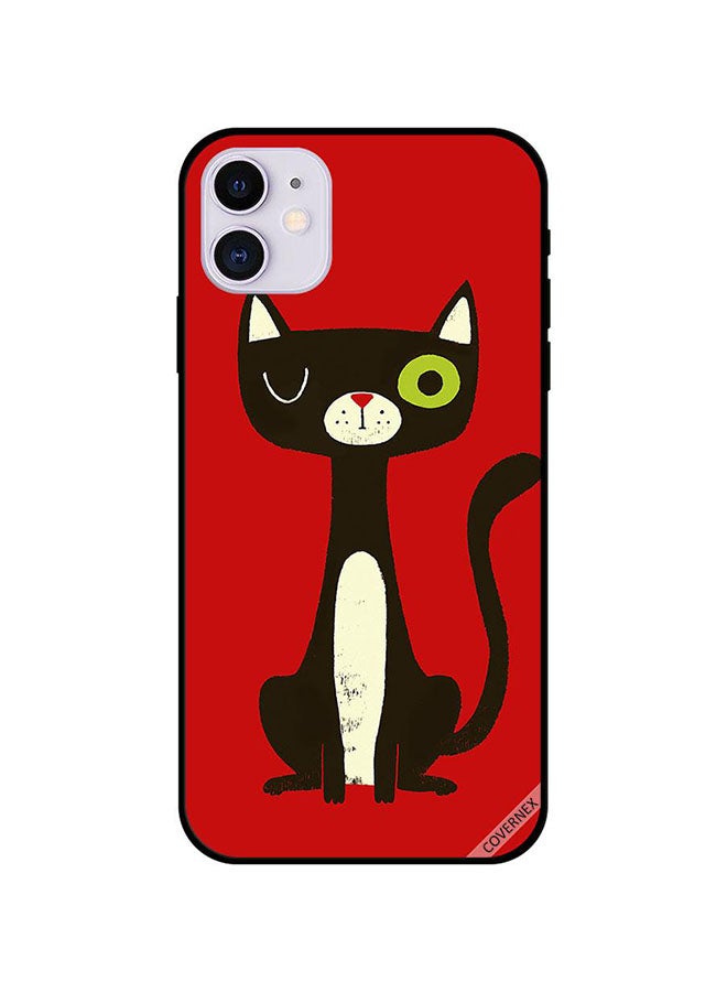 Covernex Apple iPhone 11 Protective Case Cover Printed Featuring Kitten Wink DESIGN_0048 - Image 1