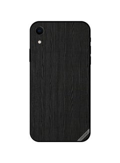 Protective Case Cover For Apple iPhone XR Black Wooden Pattern