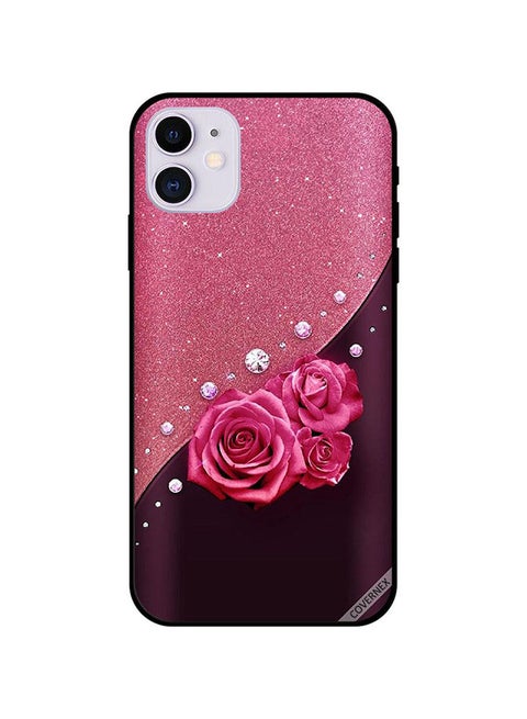 Protective Case Cover For Apple iPhone 11 Pink/Dark Purple