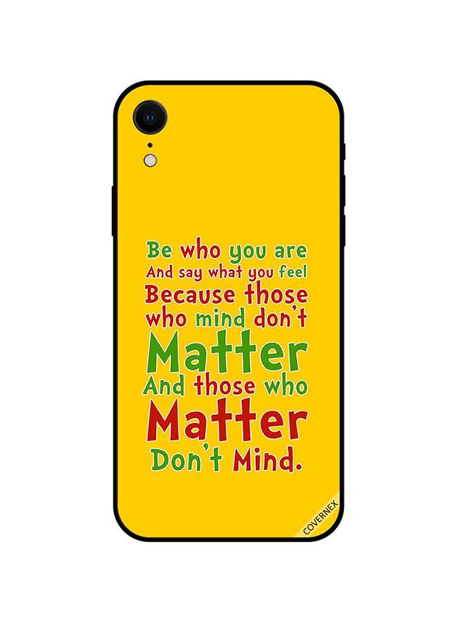 كوفرنيكس غطاء حماية واقٍ لهاتف أبل آيفون XR بطبعة تحمل عبارة "Mind And Matter"