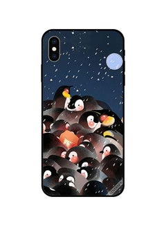 Protective Case Cover For Apple iPhone XS Penguins Enjoying