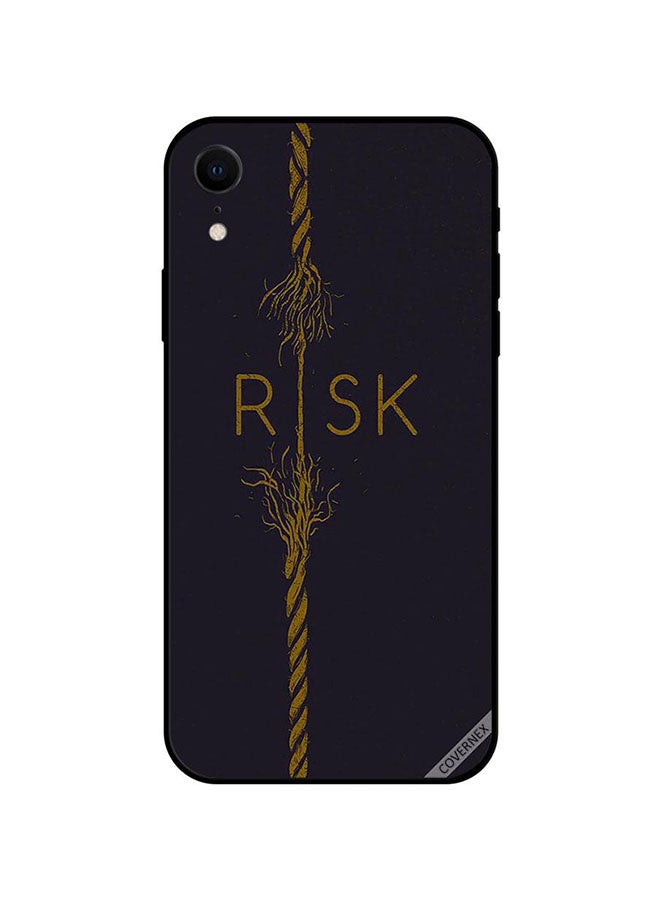 كوفرنيكس غطاء حماية واقٍ لهاتف أبل آيفون XR مطبوع عليه كلمة "Risk" - Image 1