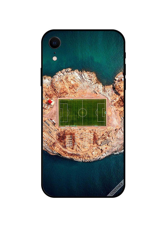 كوفرنيكس غطاء حماية واقٍ لهاتف أبل آيفون XR بطبعة ملعب كرة قدم يقع في منتصف البحر - Image 1