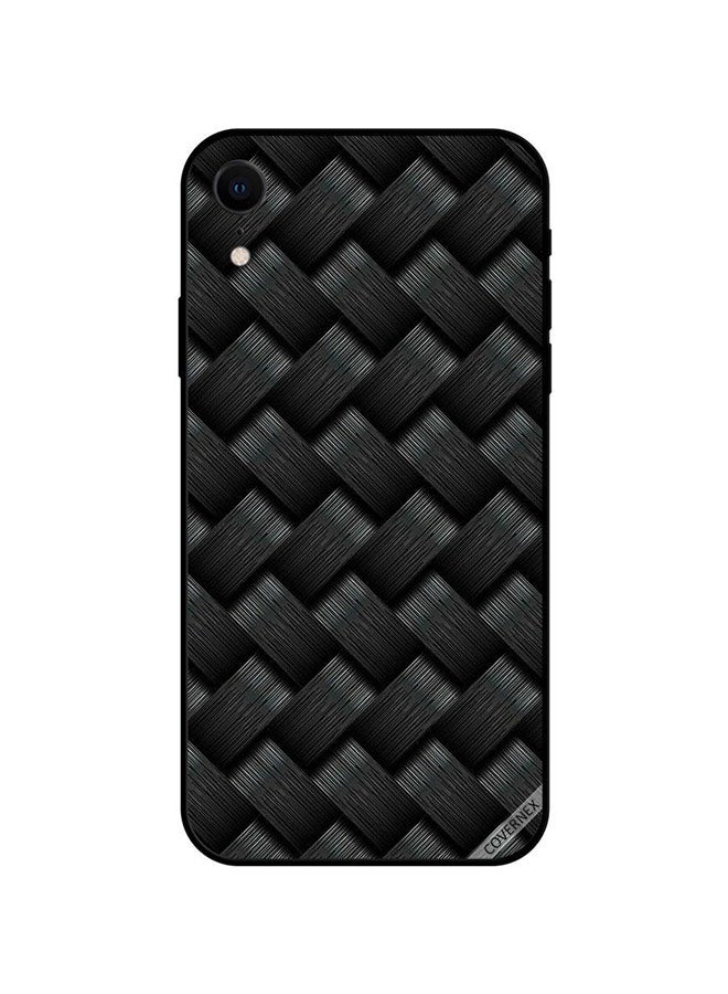 كوفرنيكس غطاء حماية واقٍ لهاتف أبل آيفون XR تصميم أشرطة بلون أسود - Image 1