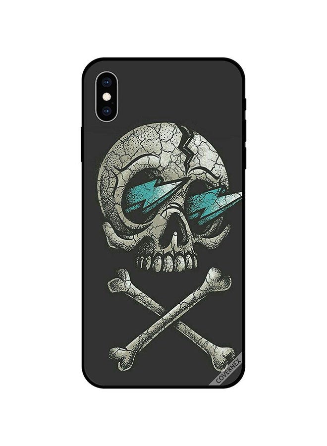 Covernex Apple iPhone XS Protective Case Cover Printed Featuring Electric Skull DESIGN_0100 - Image 1