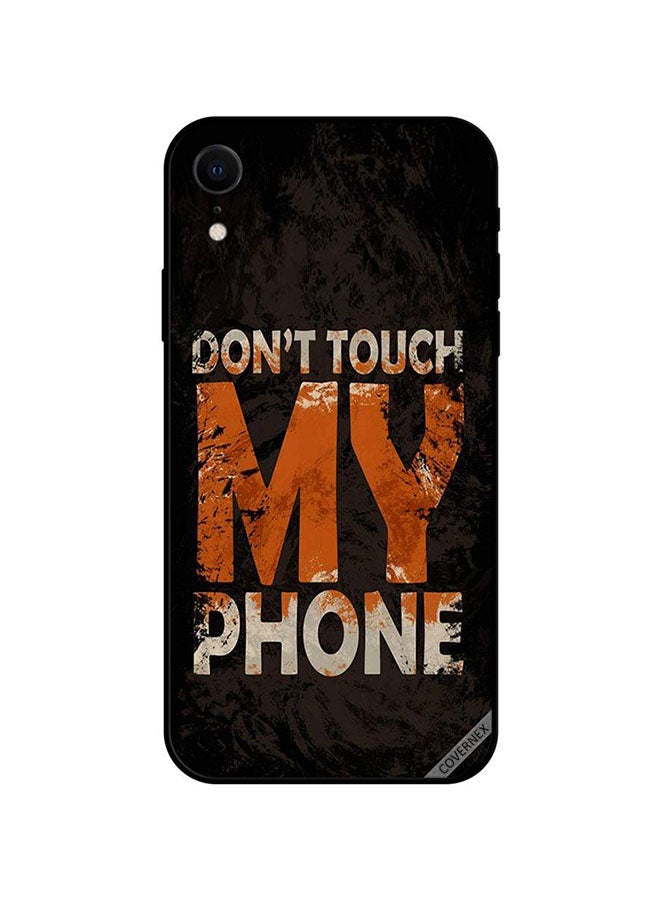 كوفرنيكس غطاء حماية واقٍ لهاتف أبل آيفون XR بطبعة كلاسيكية لعبارة Don't Touch My Phone - Image 1