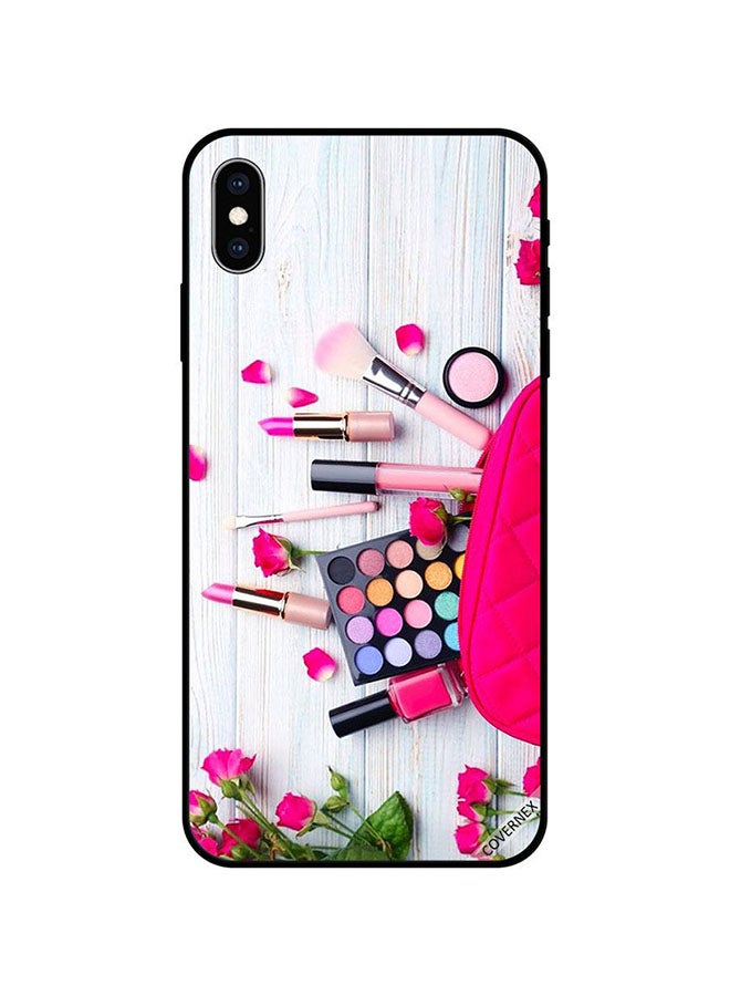 كوفرنيكس غطاء حماية واقٍ لهاتف أبل آيفون XS طبعة قطع مكياج، وردي - Image 1